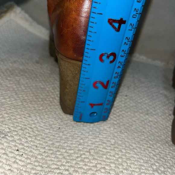 Womens vintage Rosita brown leather tall platform boots size 7.5 - Picture 5 of 6